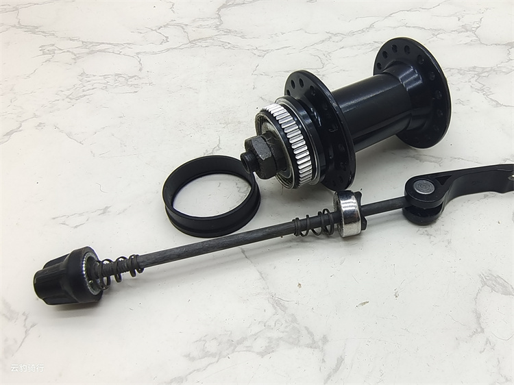 自行车前花鼓32孔中锁碟刹 昆滕品牌山地车开裆100mm前轴皮快拆鼓