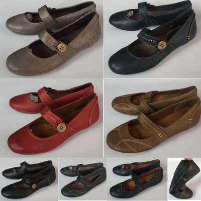 春夏外贸原单大码平底玛丽珍鞋