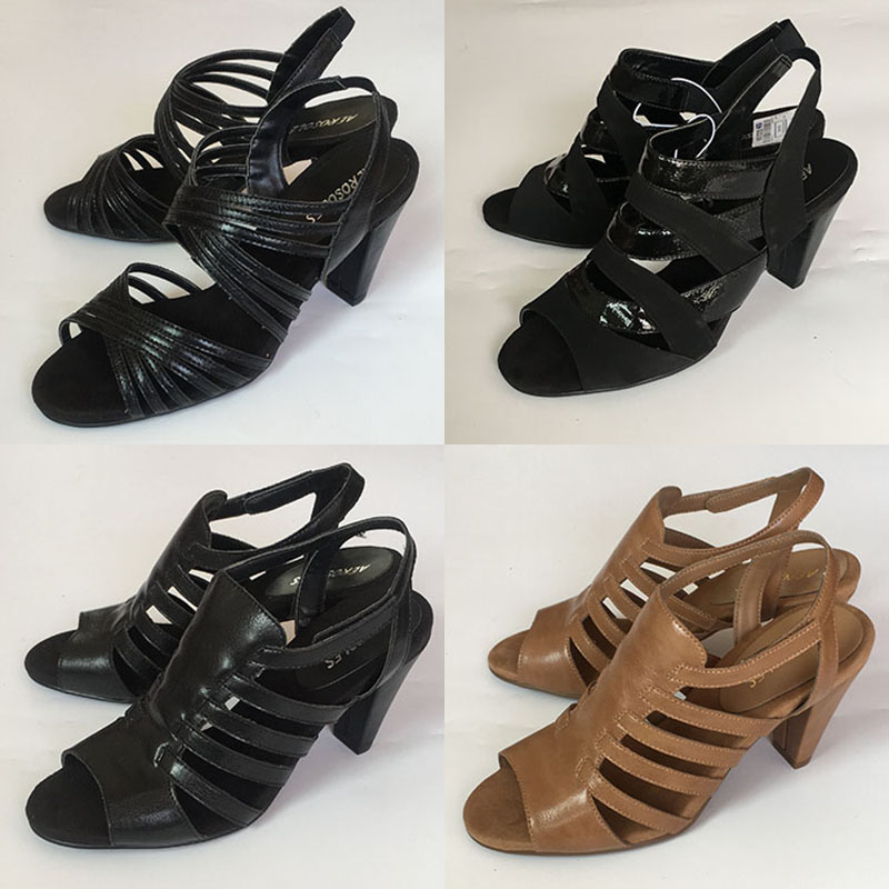 Aerosoles单女黑棕色鱼嘴凉鞋