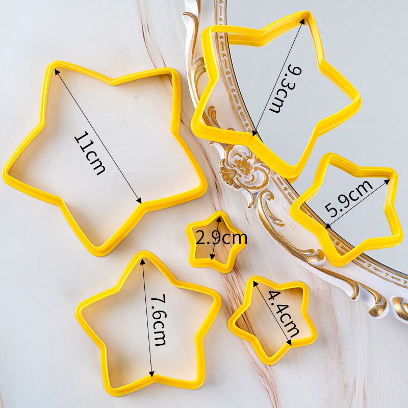 塑料五角星压模6件套切模