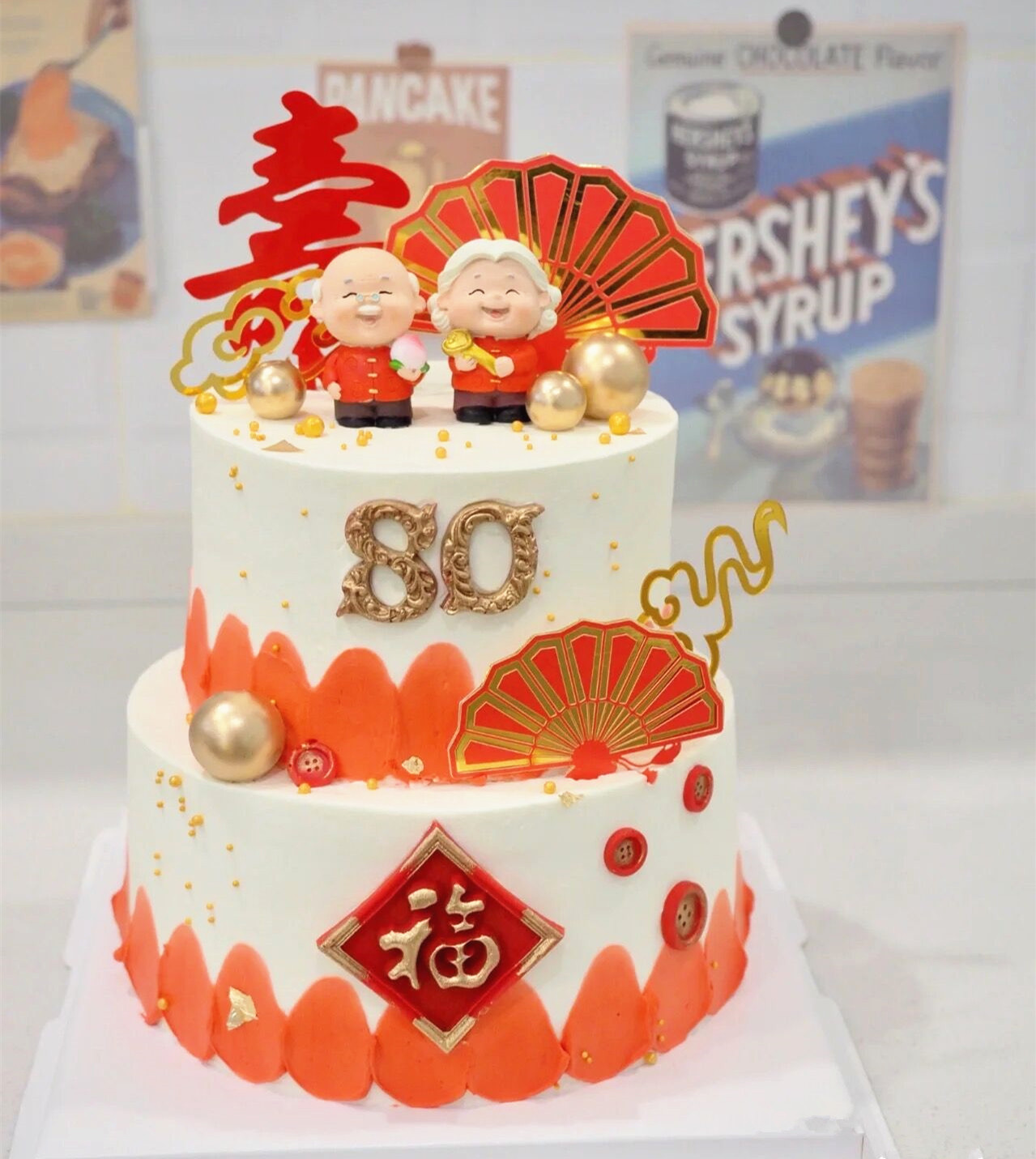 如意奶奶摆件祝寿老人蛋糕装饰老爷爷寿星公寿婆妈妈母亲生日插件