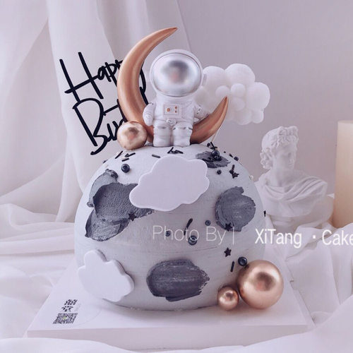 月亮飞行员生日派对装扮星球蛋糕