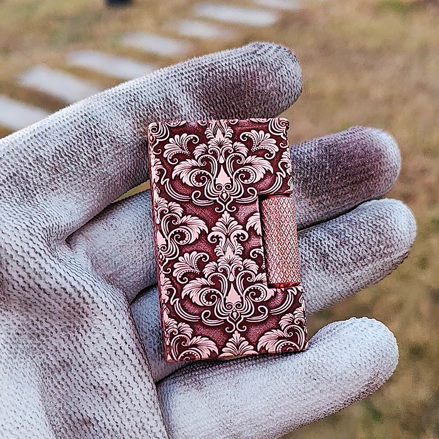 新款老伙计手工打火机紫铜一体掏空防风侧滑迷你复古男士礼物定制