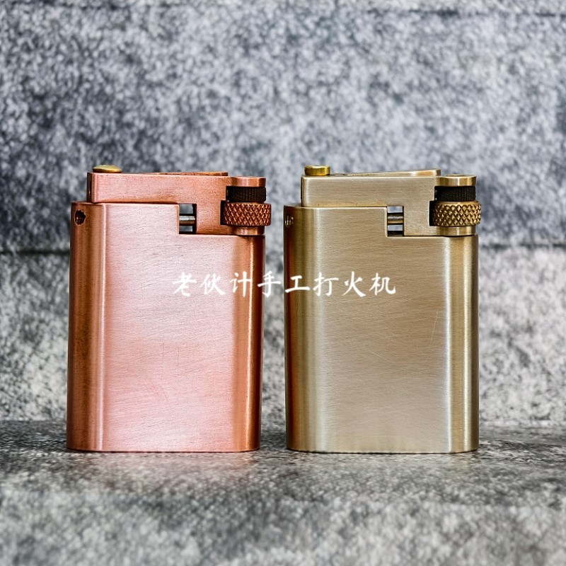 新款设计纯铜手工打火机实心铜