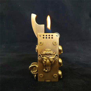 老伙计原创打火机纯手工制作纯铜煤油复古战壕朋克风私人订制礼物