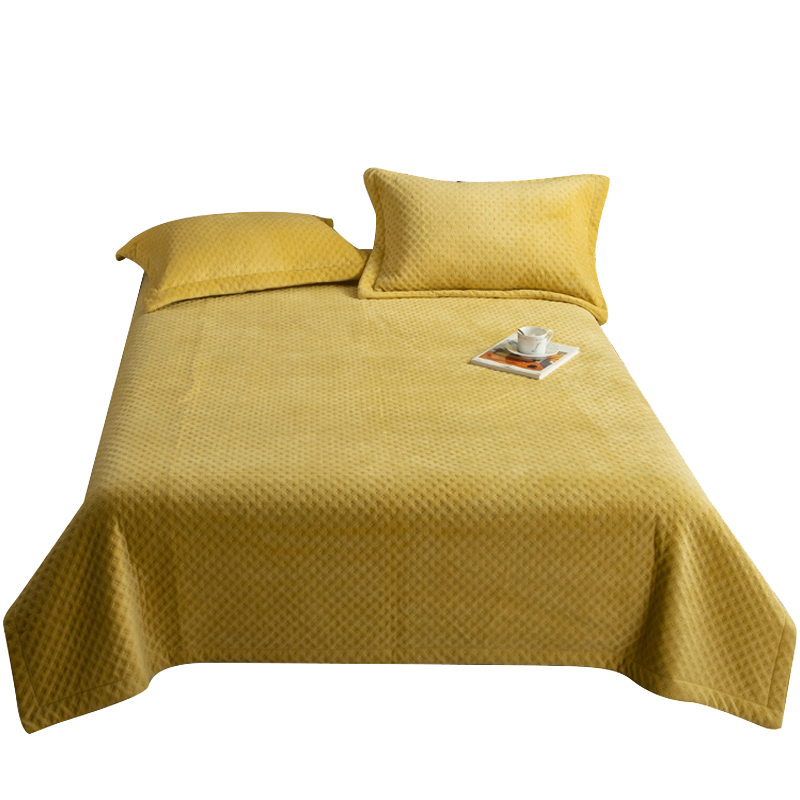 2025加厚榻榻米床盖单件纯色法兰莱绒床罩冬季珊瑚绒炕垫防滑床单