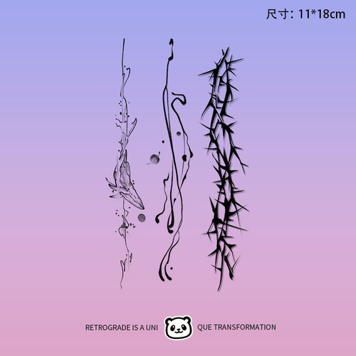 创意图案草本纹身贴防水持久性感