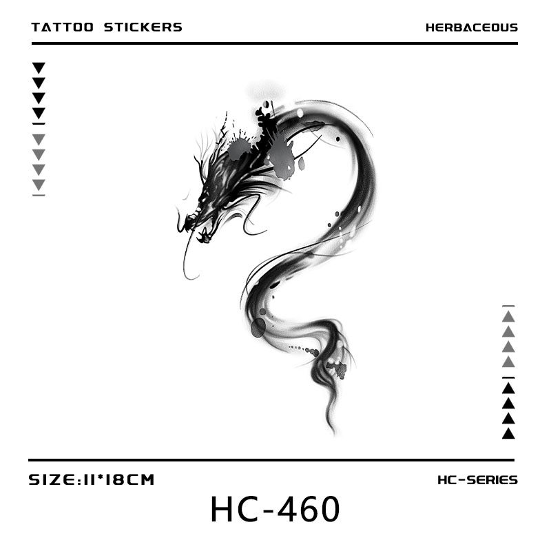 龙纹身贴防男女手臂全包腿部果汁