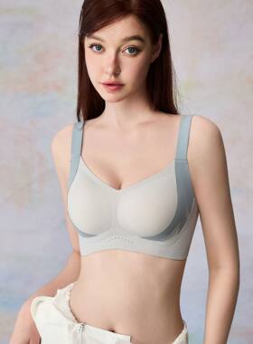 情马内衣女大胸显小大包裹收副乳调整胸文胸无钢圈X1全罩杯缩胸