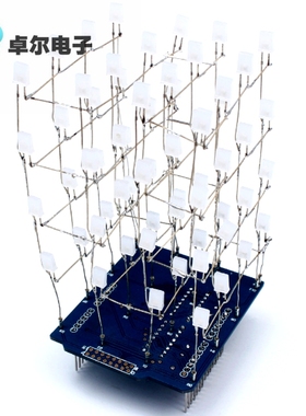 ICSK059A 4X4X4 光立方套件 Arduino Uno 专用 蓝/红/绿/黄色显示