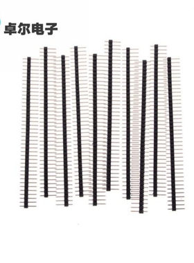 10条 1X40P 黑色 单排排针 2.54MM间距 普通单排插针