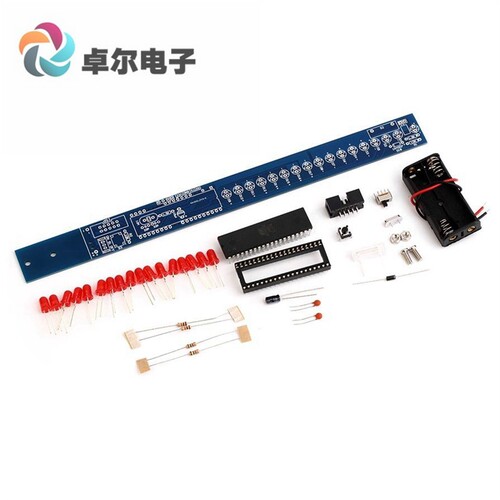 16位LED摇摇棒套件 AT89S52 51单片机电子制作 送程序等资料 DIY