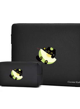 25年新款青苹猫趣印花笔记本电脑包16.1英寸游戏本保护套袋15.6寸内胆包14英寸收纳袋防水防震电源包防尘