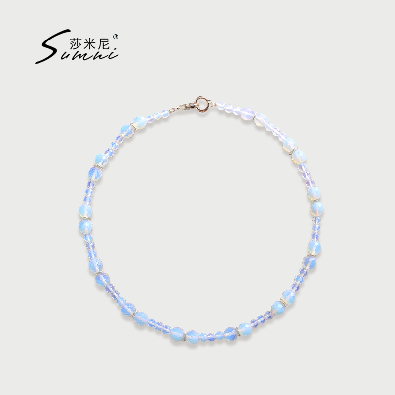 莎米尼女蓝色系切面项链