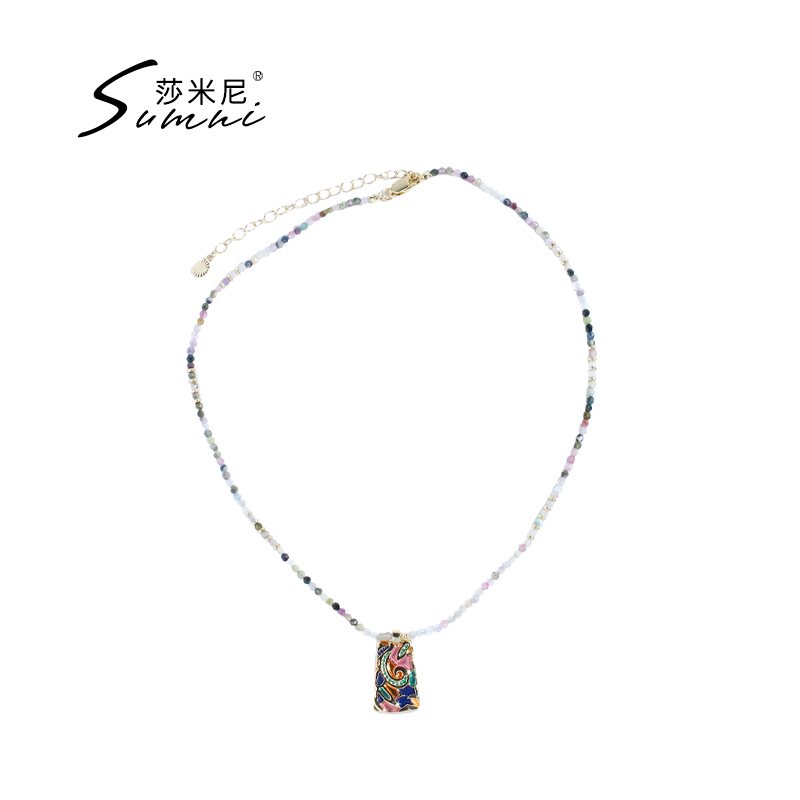 sumni/莎米尼珐琅滴釉18K包金女