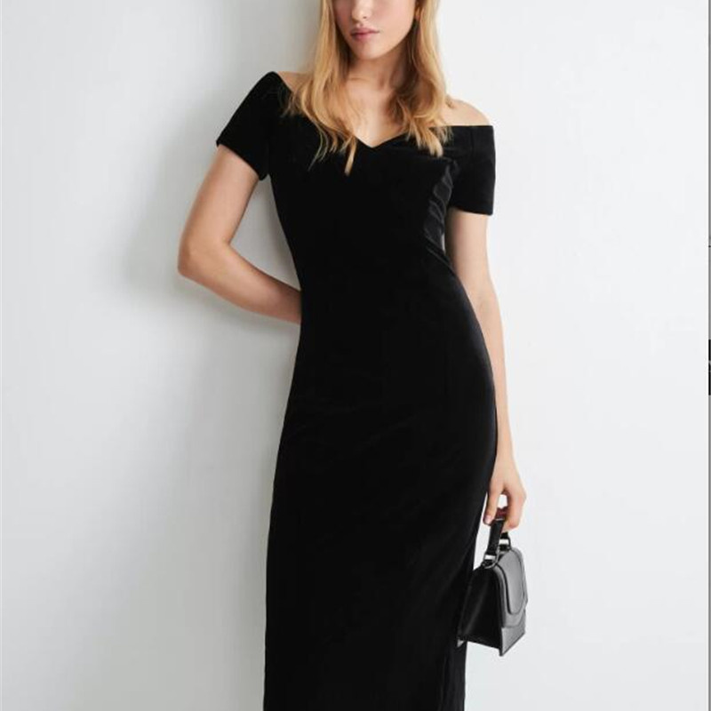 礼服晚礼服宴会金丝绒连衣裙