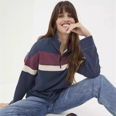 加绒英国原单全棉经典撞色