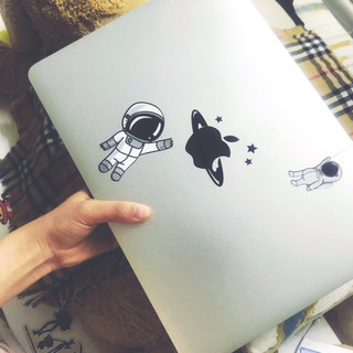 SkinAT适用苹果笔记本logo局部贴纸Macbook贴画Air15贴膜 Pro彩贴