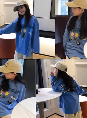 美妞 女童大版加长版t恤打底 2025秋季新款童装 韩系显白
