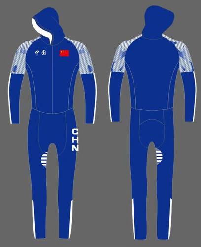 专业短道速滑服2024年新款冬季儿童成人团体连体大道训练服滑冰服