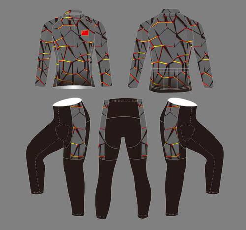 儿童速滑服极客狮火焰3D轮滑服