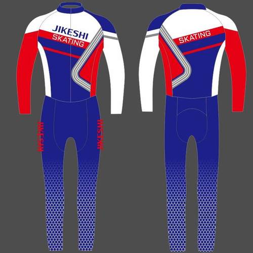 极客狮冬抓绒短道速滑服儿童成人团体专业训练连体滑冰服轮滑服男