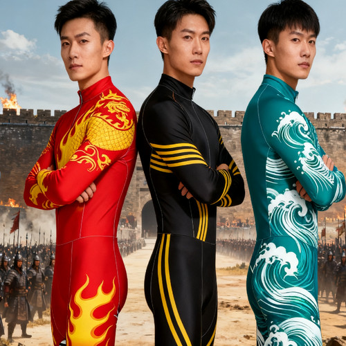 极客狮三国争霸连体短道速滑服