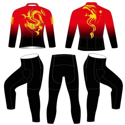 中国龙狮抓绒定制速滑服