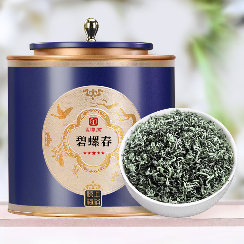 印象堂茶叶 碧螺春特级新茶浓香型绿茶花果香耐泡罐装