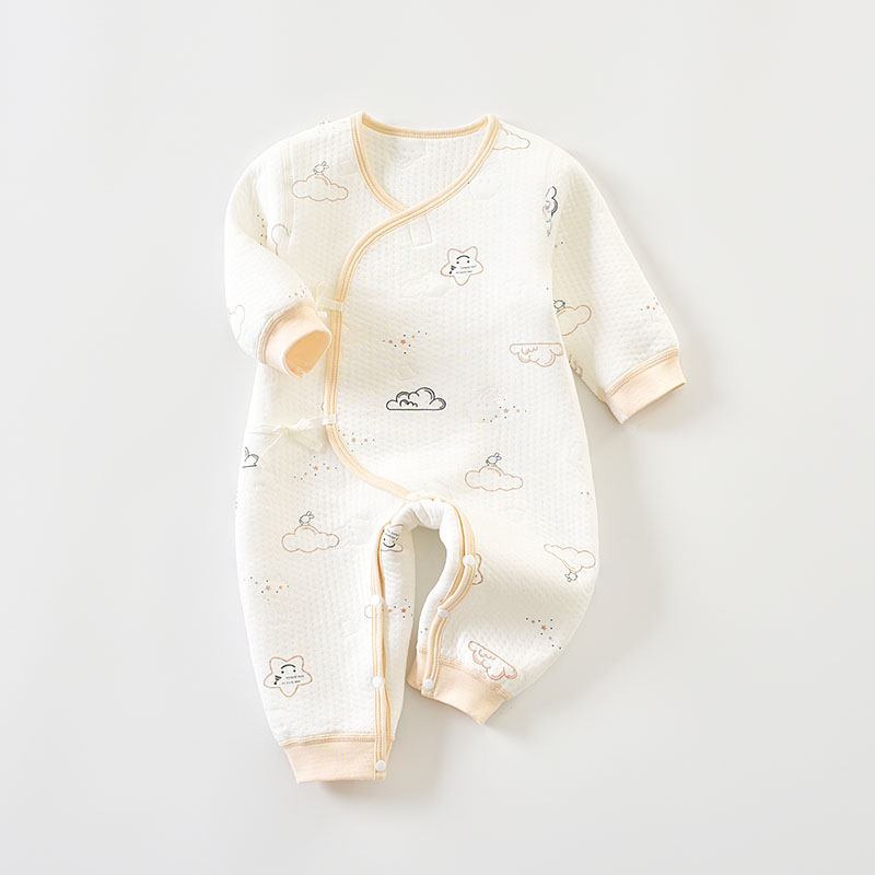 新生儿衣服保暖连体衣秋冬季