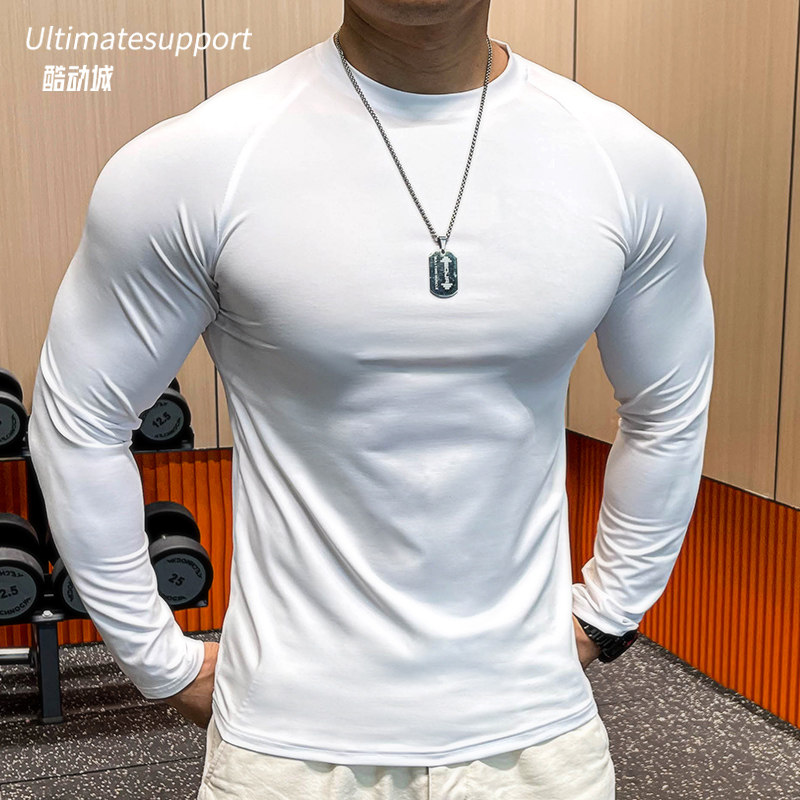 新款男士显壮运动长袖T恤健身训练跑步弹力圆领紧身内搭上衣修身,运动服/休闲服装,健身衣,淘宝优惠券,粉丝福利购,淘宝优惠卷