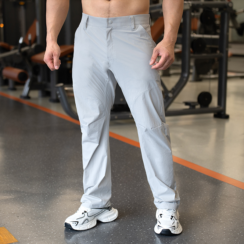 运动裤男夏宽松直筒运动美式训练裤休闲速干健身长裤