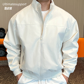 百搭舒适保暖简短款 新款 休闲夹克宽松大码 运动外套春秋款 飞行 男士