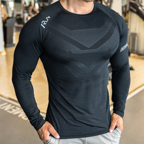 长袖速干男士运动健身衣