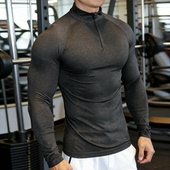 高弹 跑步训练打底上衣长袖 春夏款 运动健身服紧身速干衣长袖