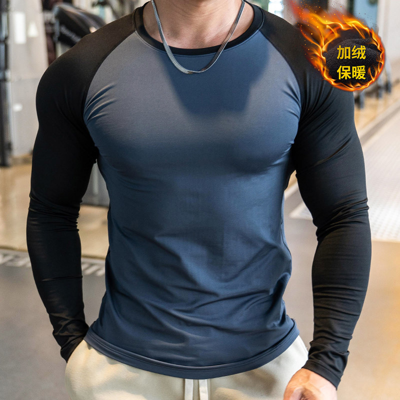 秋冬新款加绒保暖健身长袖T恤男修身速干弹力运动打底训练服高弹,运动服/休闲服装,健身衣,淘宝优惠券,粉丝福利购,淘宝优惠卷