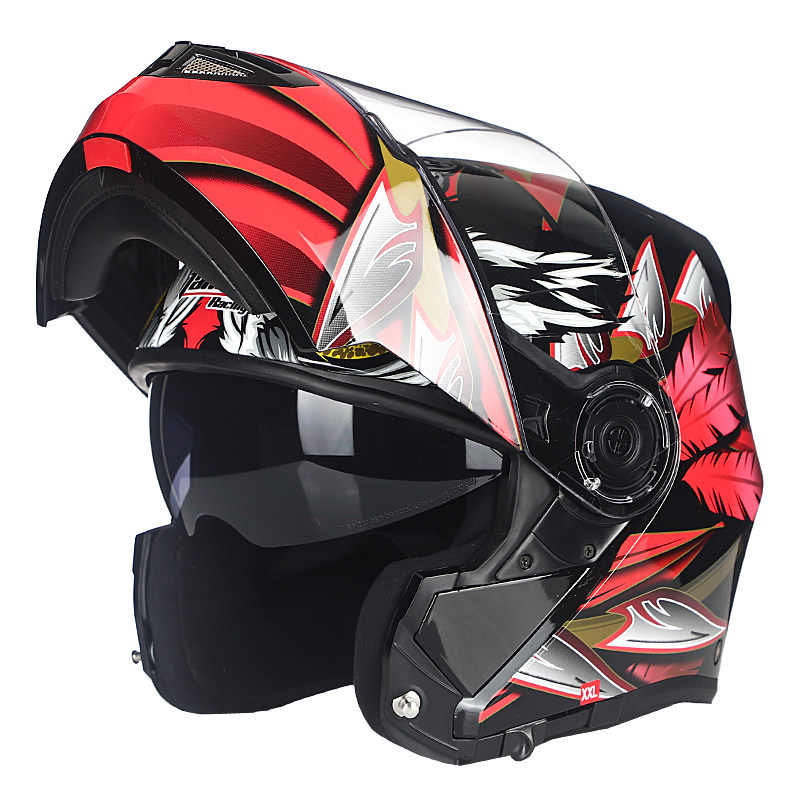 tanked坦克防雾双镜片揭面摩托机车头盔男女四季酷t270全半覆式盔