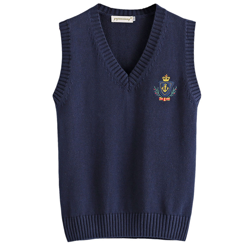 高尔夫男装马甲春秋防风保暖马甲纯棉针织毛线衣背心V领套头坎肩