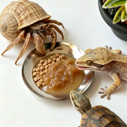 SIMPOTS不锈钢接水盘守宫角蛙寄居蟹乌龟果泥盘喂食盆爬虫迷你碟