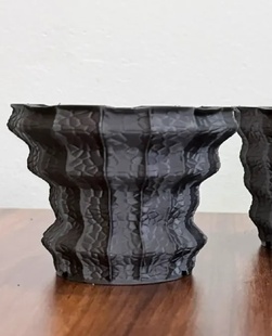 3d打印加厚鳄鱼纹收腰杯高颜值大口径块根仙人球多肉龙舌兰种植盆