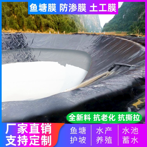 鱼塘防渗膜 鱼池防水膜 养殖膜护坡膜土工膜藕池膜专用黑色塑料膜