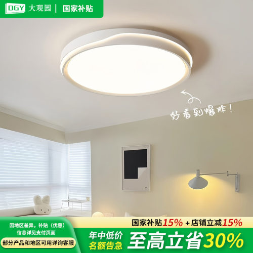 卧室灯2025年新款房间灯具简约现代客厅灯书房led饭厅吸顶灯357Z