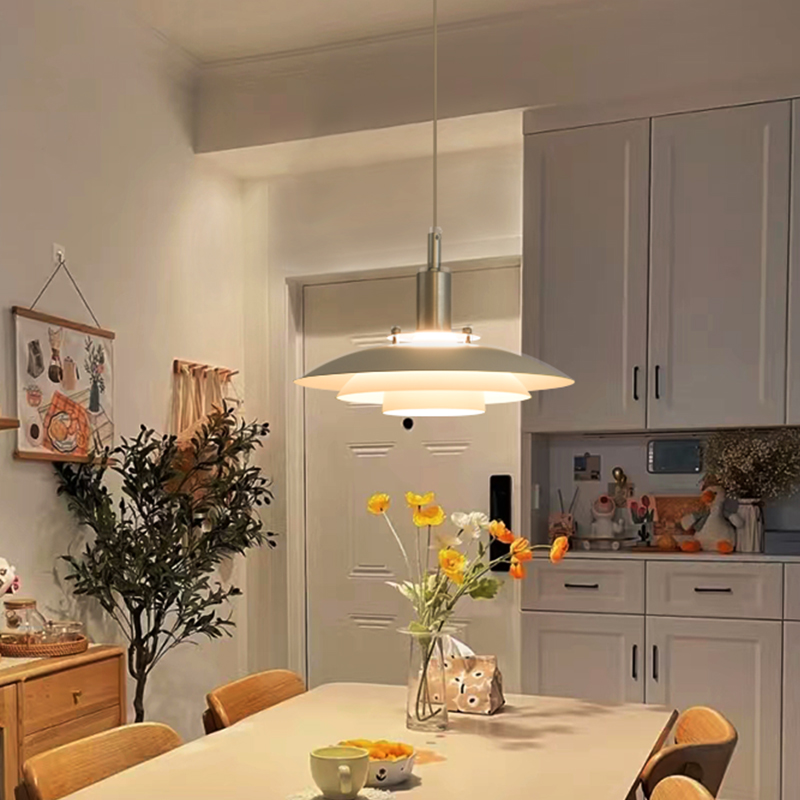 饭厅吊灯丹麦设计师飞碟饭厅灯创意极简餐桌灯具PH5吧台灯具F117