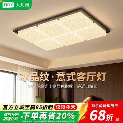 意式极简客厅主灯轻奢高级感卧室吸顶灯中山灯具全屋2026新款293F