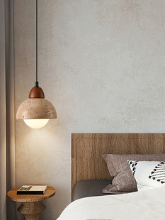 纳维亚主卧室小吊灯35 民宿覆古斯堪 黄色石灰华日式 瓦比萨比风格