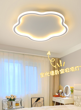 卧室灯吸顶灯现代简约家用饭厅灯吊扇灯北欧梅花儿童房间灯E263