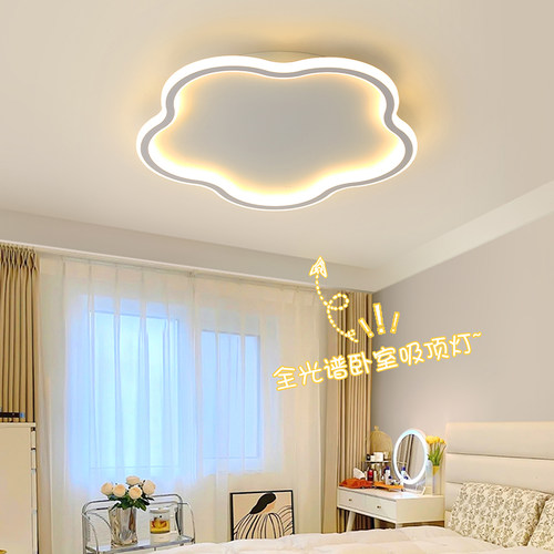卧室灯吸顶灯现代简约家用饭厅灯吊扇灯北欧梅花儿童房间灯E263