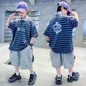 品牌polo条纹纯棉短袖