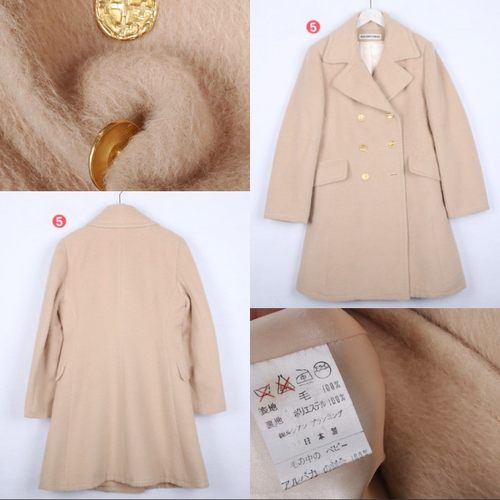 羊驼绒毛绒绒中长款纽扣毛呢外套