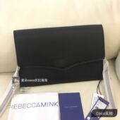 minkoff 清 现货美国Rebecca Panama手拿包宴会包黑色信封包轻奢